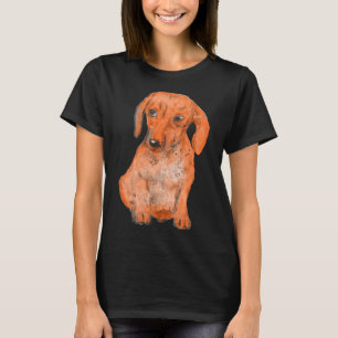 Watercolor Dachshund Hand Painted Dachshund Dachs T-Shirt