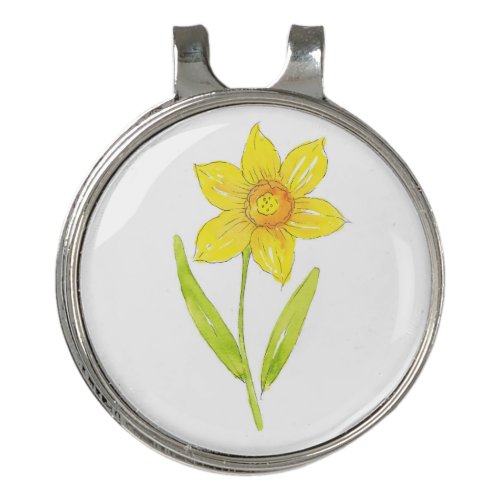 Watercolor Daffodil 2 Hat Clip
