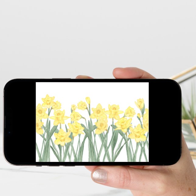 Watercolor Daffodil Card (Front Digital)