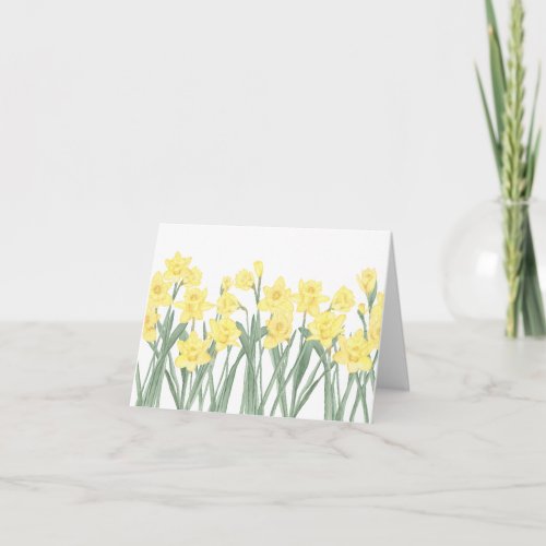 Watercolor Daffodil Card