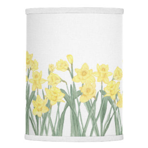 Watercolor Daffodil Ditzy Floral Lamp Shade