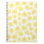 Watercolor Daffodil Ditzy Floral Patterned Notebook at Zazzle