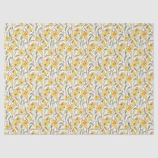 Watercolor Daffodil Floral Garden Spring Tissue Paper