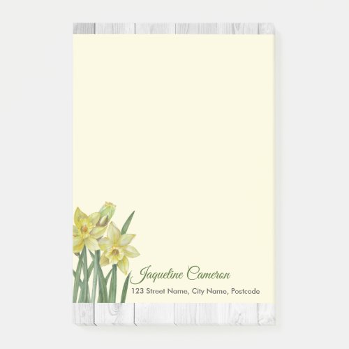 Watercolor Daffodils Botanical Illustration Post_it Notes