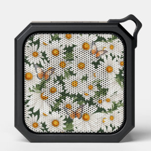 Watercolor Daisies and Butterflies Bluetooth Speaker