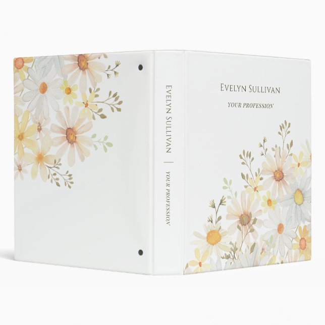 Watercolor daisies binder (Background)