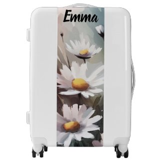 Watercolor Daisies Cute Floral Pattern Custom Name