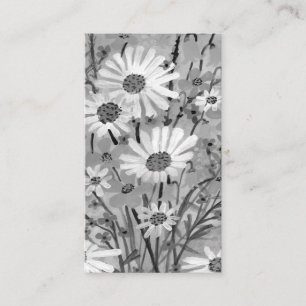 Watercolor Daisy Bouquet Elegant Chic Floral Business Card