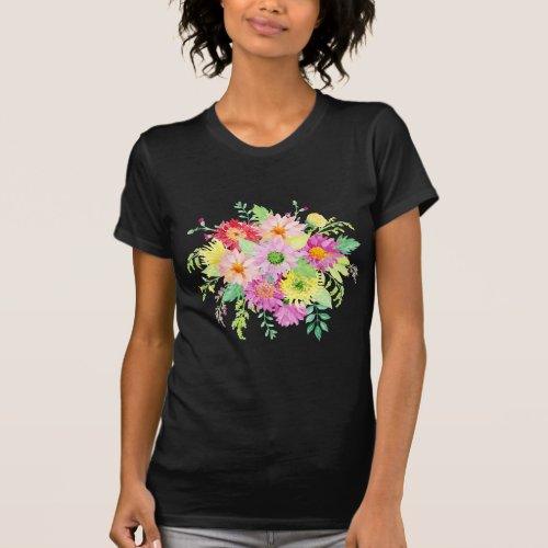 Watercolor daisy bouquet T_Shirt