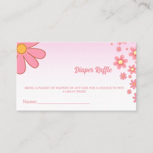 Watercolor daisy flower Baby Shower Book Request Enclosure Card