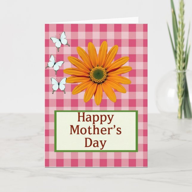 Watercolor Daisy Mothers Day Card (Front)