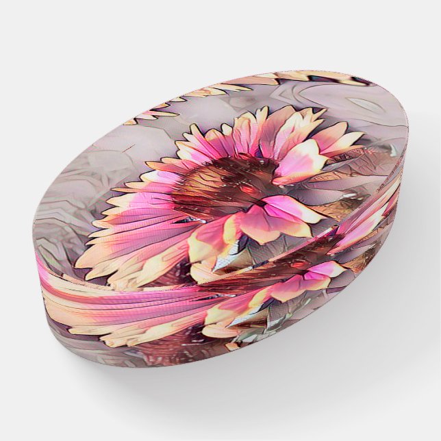 Watercolor Daisy Paperweight (Angled)