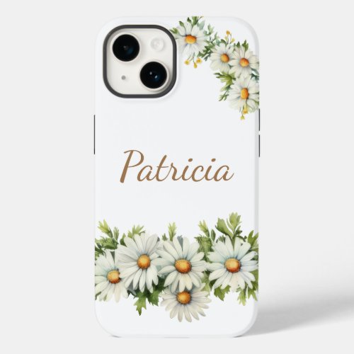 Watercolor Daisy White  Case_Mate iPhone 14 Case