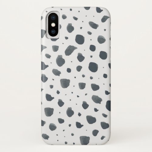 Watercolor Dalmatian Print iPhone X Case