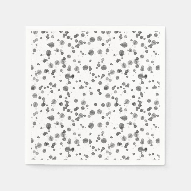 Watercolor Dalmatian Spots Pattern Napkins (Front)
