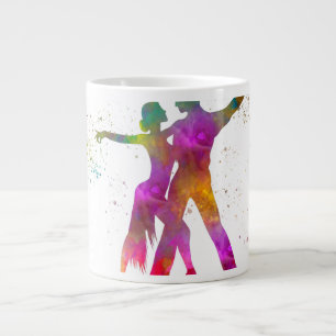 Watercolor dance couple giant coffee mug