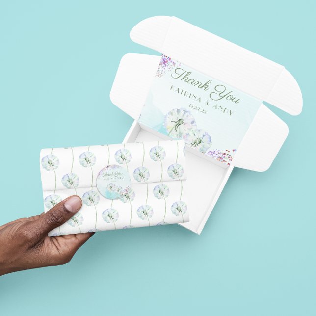 Watercolor Dandelion Tissue Paper (Celebrate someone special with this watercolor dandelion tissue paper! Matching collection! )