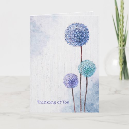Watercolor Dandelions Thinking of You Card