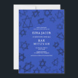 Watercolor Dark Blue Star of David Bar Bat Mitzvah Invitation<br><div class="desc">Perfect card to announce a bat mitzvah, bar mitzvah or other Jewish celebration! Hand made watercolor art for you on the front and back side! FULLY CUSTOMIZABLE! Click on “Personalize” above to edit the text. Click "edit using design tool" to adjust the fonts, colors and placements and to delete the...</div>