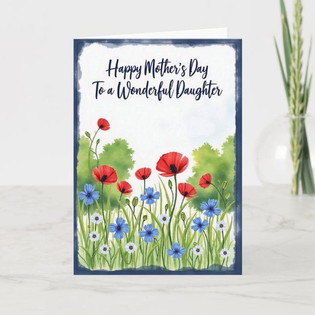 Watercolor Daughters Day Card (Front)