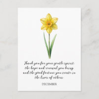 WATERCOLOR DECEMBER NARCISUSS BIRTH FLOWER 