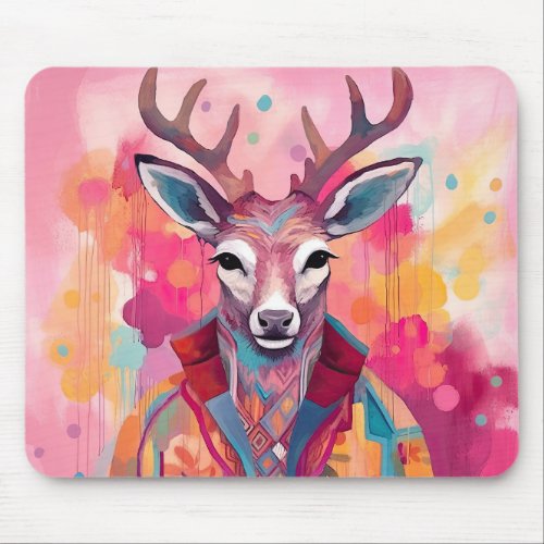 Watercolor Deer Mouse Pad