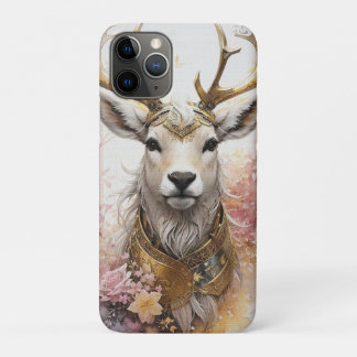 Watercolor Deer Pink colors Modern Modern Floral iPhone 11 Pro Case