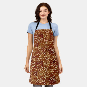 Watercolor Deer Print Apron