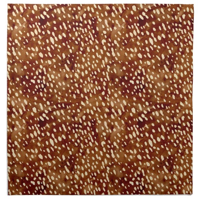 Watercolor Deer Print Cloth Napkin (Front)