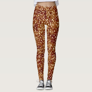 Watercolor Deer Print Leggings