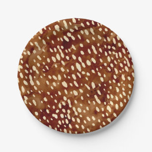 Watercolor Deer Print Paper Plates