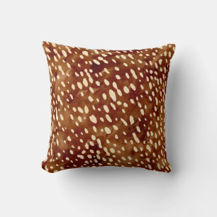 Watercolor Deer Print Throw Pillow