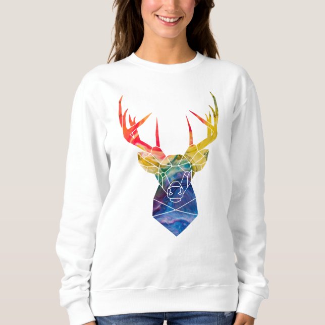 Watercolor deer      sweatshirt (Front)
