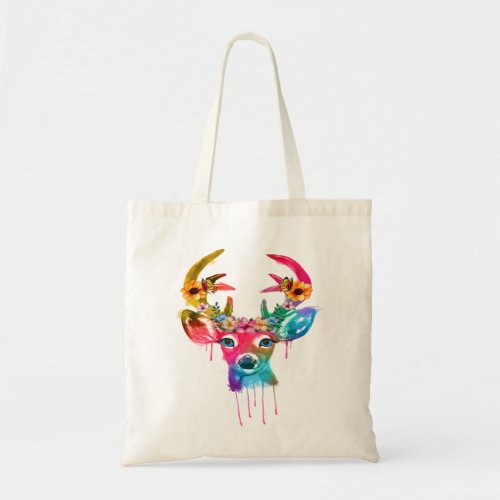 Watercolor Deer Tote Bag