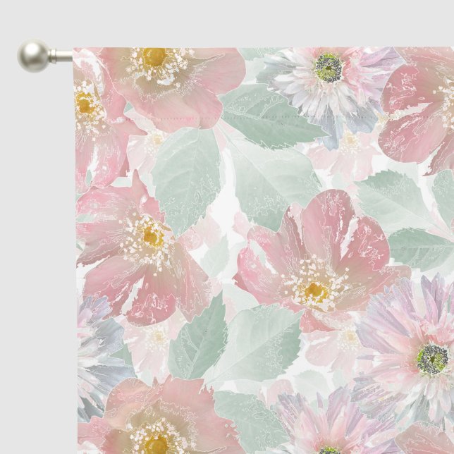 Watercolor delicate flowers.  blackout curtains (Pocket)