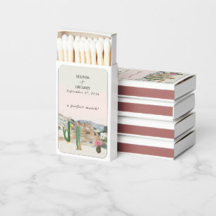 Watercolor Desert Cactus Boho Wedding Favor Matchboxes