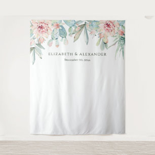 Watercolor Desert Cactus Wedding Welcome Backdrop