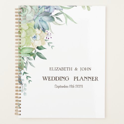 Watercolor Desert Succulents Dots Planner