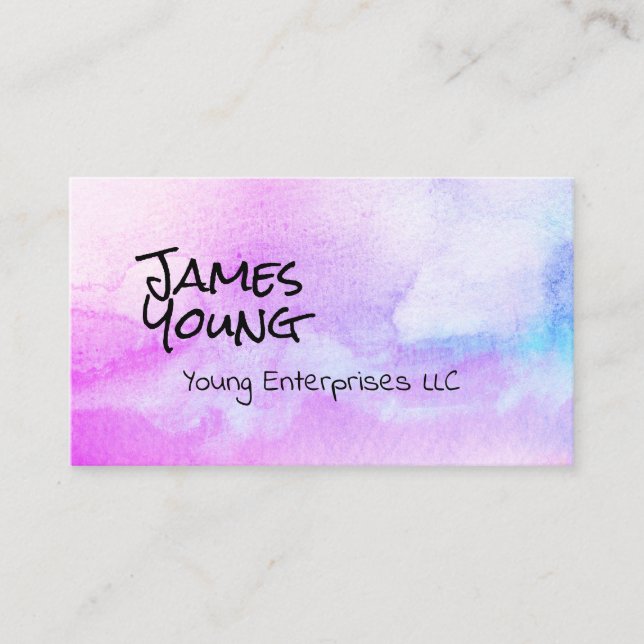 watercolor design  custom business card (Front)