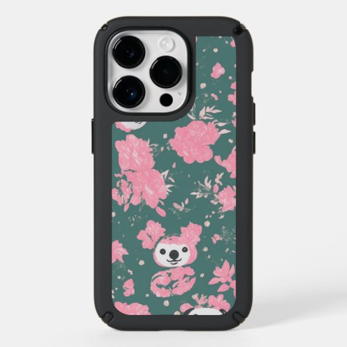 Watercolor Design Cute koala face Floral Speck iPhone 14 Pro Case