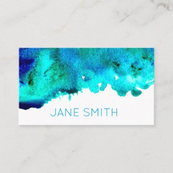 Watercolor Design Modern Stylish Creative Industry Business Card by Juicyhues at Zazzle