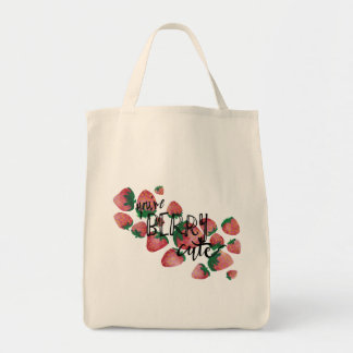Watercolor Design Tote Bag, Berry Cute