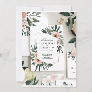 Watercolor Design with RSVP" Invitation