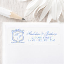 Dusty Blue Modern Minimalist Return Address Label