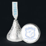 Watercolor Designer Blue Monogram Crest Hershey®'s Kisses®<br><div class="desc">PreppyPrint.com - Celebrate your wedding in style with this beautiful watercolor designer monogram crest collection,  which includes the full invitation suite,  decor and favors. Click "personalize" then "edit using design tool" to adjust,  move or edit text. Please visit PreppyPrint.com for more stylish designs!</div>