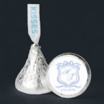 Watercolor Designer Blue Monogram Crest Hershey®'s Kisses®<br><div class="desc">PreppyPrint.com - Celebrate your wedding in style with this beautiful watercolor designer monogram crest collection,  which includes the full invitation suite,  decor and favors. Click "personalize" then "edit using design tool" to adjust,  move or edit text. Please visit PreppyPrint.com for more stylish designs!</div>
