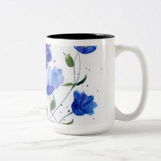 Watercolor Designer Mug - Beautiful Vibrant Blues