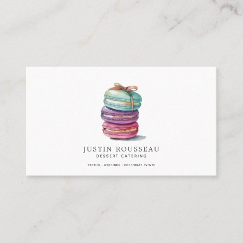 Watercolor Dessert Caterer Baker Pastry Chef Business Card