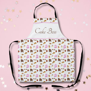Watercolor Desserts Cake Boss Apron