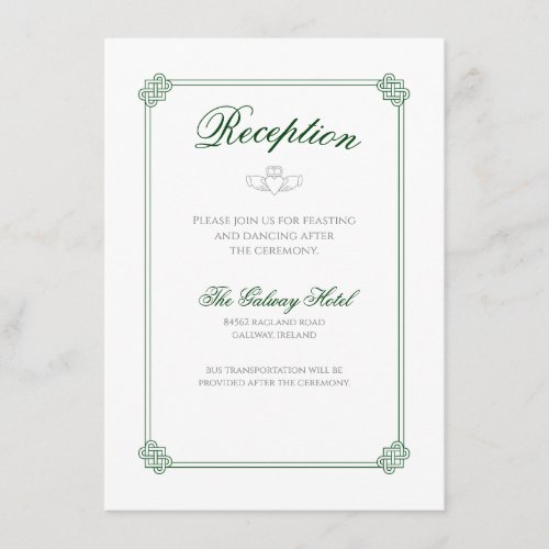 Watercolor Destination Ireland Reception Enclosure Card